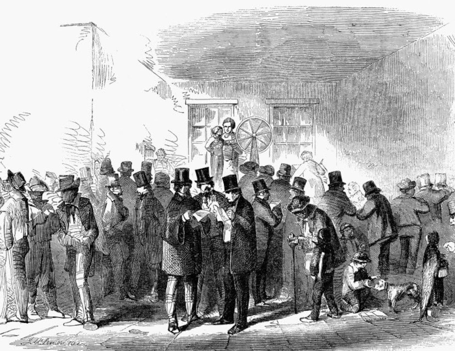 Розыгрыш лотереи в Балтиморе, 1853 г.