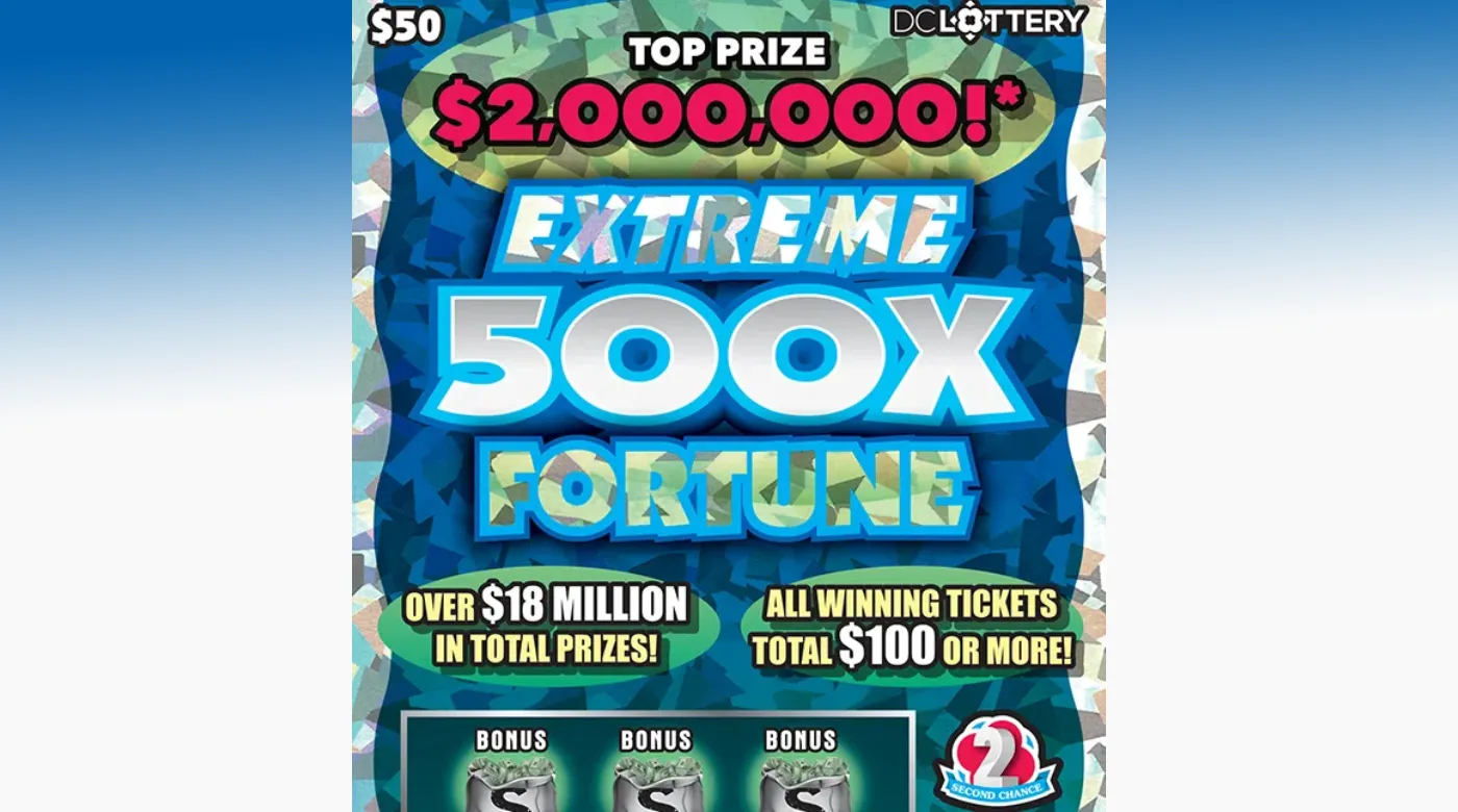 Билет лотереи Extreme 500X Fortune