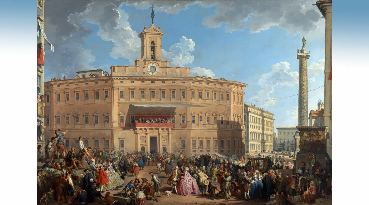 Джованни Паоло Паннини «Лотерея на площади Монте-Читорио»