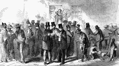 Розыгрыш лотереи в Балтиморе, 1853 г. 