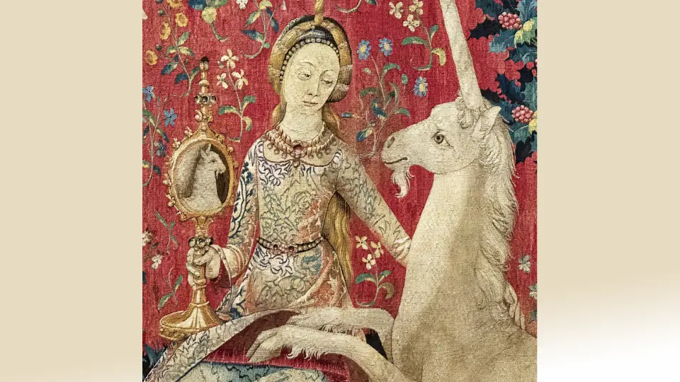 Фрагмент одной из шпалер из серии «Дама с единорогом», 1484 - 1500 гг.