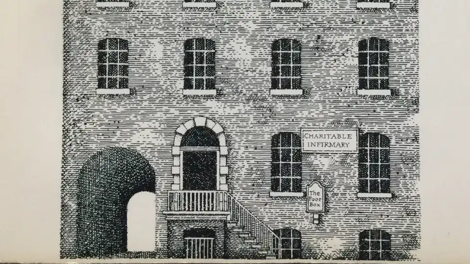 Фрагмент здания первого благотворительного госпиталя в Ирландии