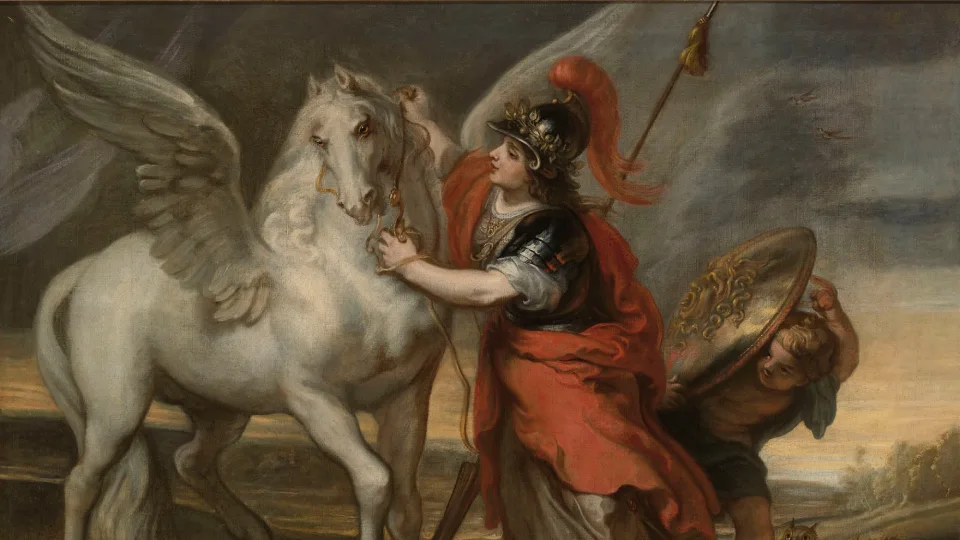 «Афина и Пегас» - картина Теодора ван Тюльдено, 1654
