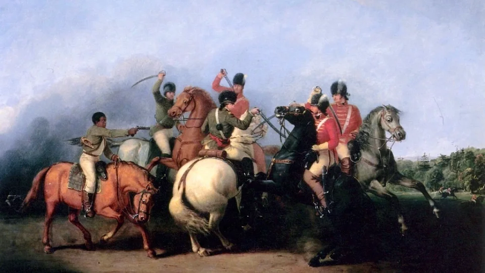 Картина Уильяма Рэнни «Битва при Каупенсе», написанная в 1845 г.