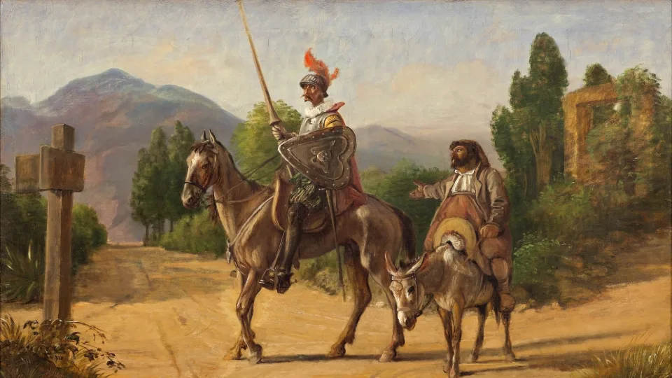 Дон Кихот и Санчо Пансе на распутье