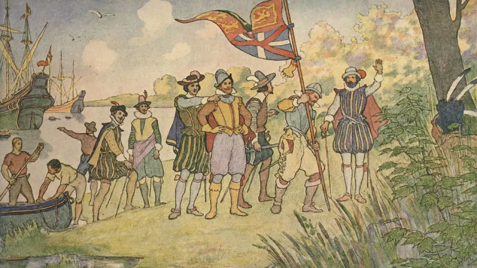 Высадка колонистов на берега Виргинии