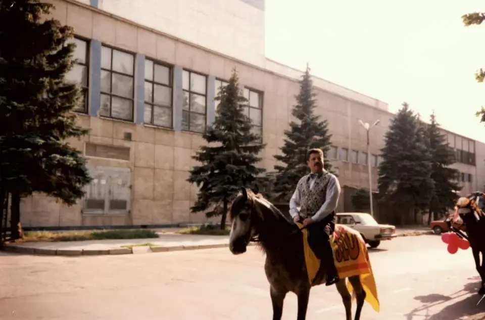 Михаил Борисов на лошади Краснодар