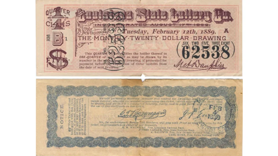 Билеты Лотереи Луизианы, 1889 год