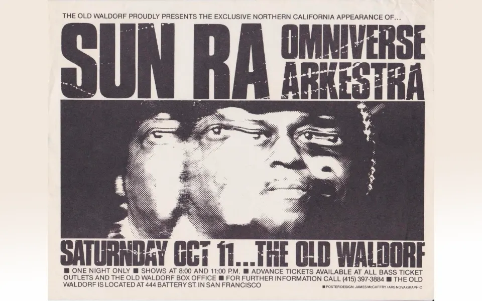 Афиша выступления Sun Ra