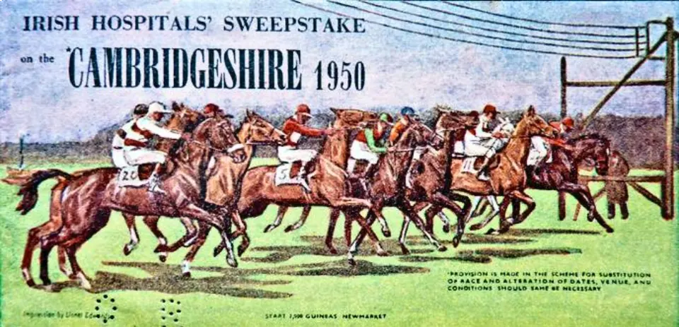 Реклама турнира Cambridgeshire Handicap в 1950 году